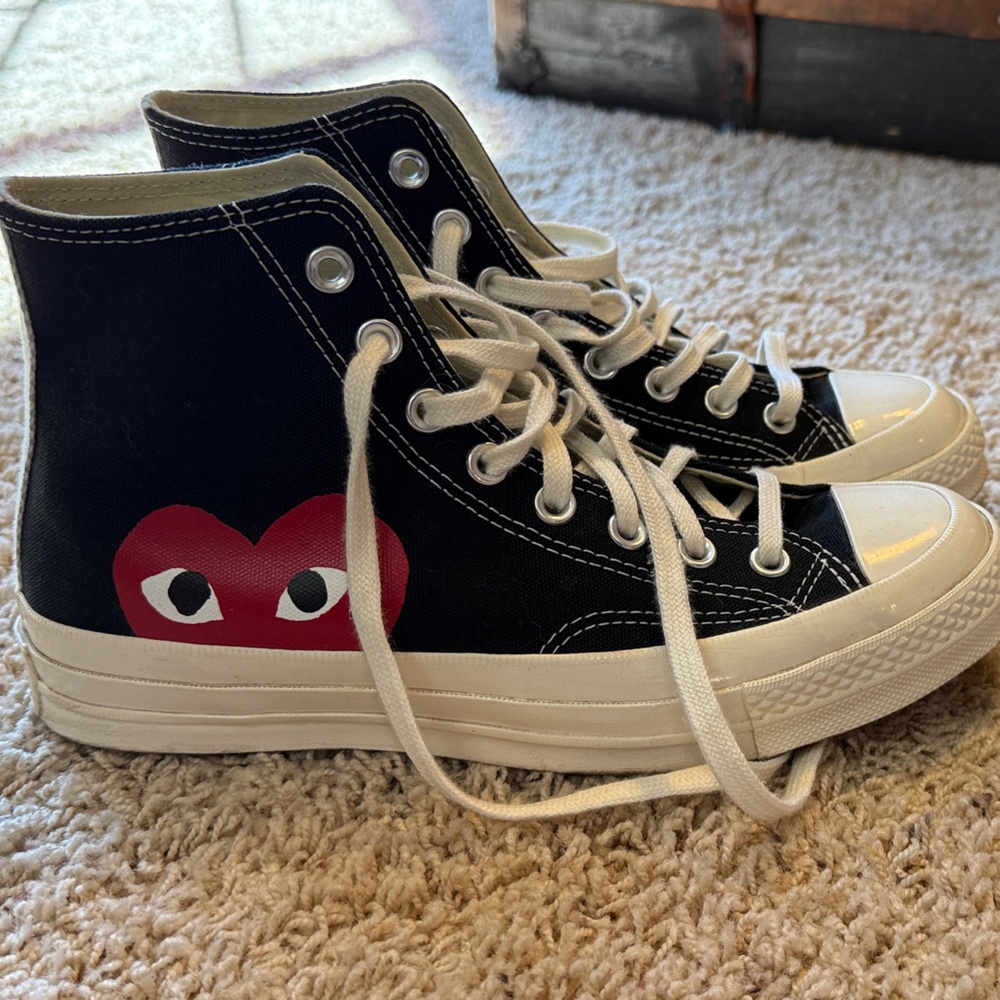 Converse Play Comme Des Garçons Black High-Top Shoes